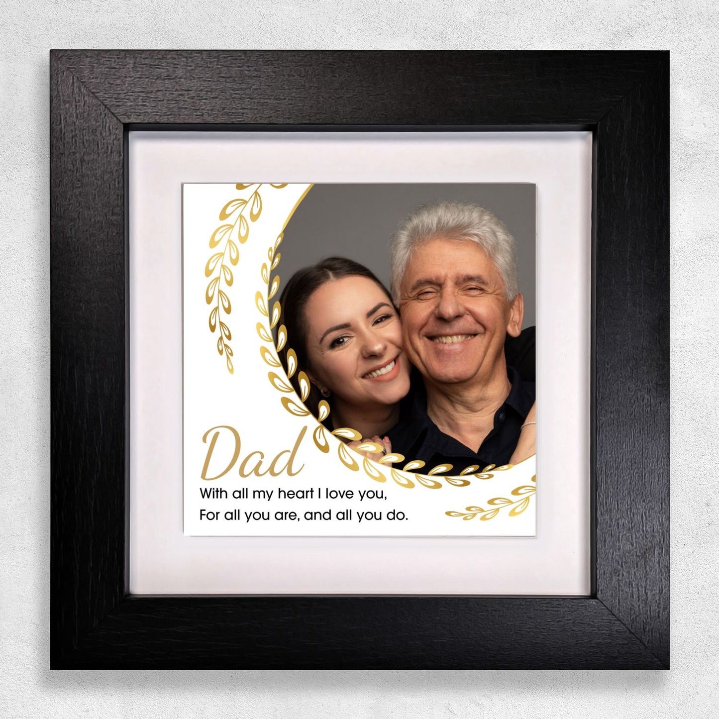 Gifts For Dad - With All My Heart I Love You - Framed Ceramic Tile