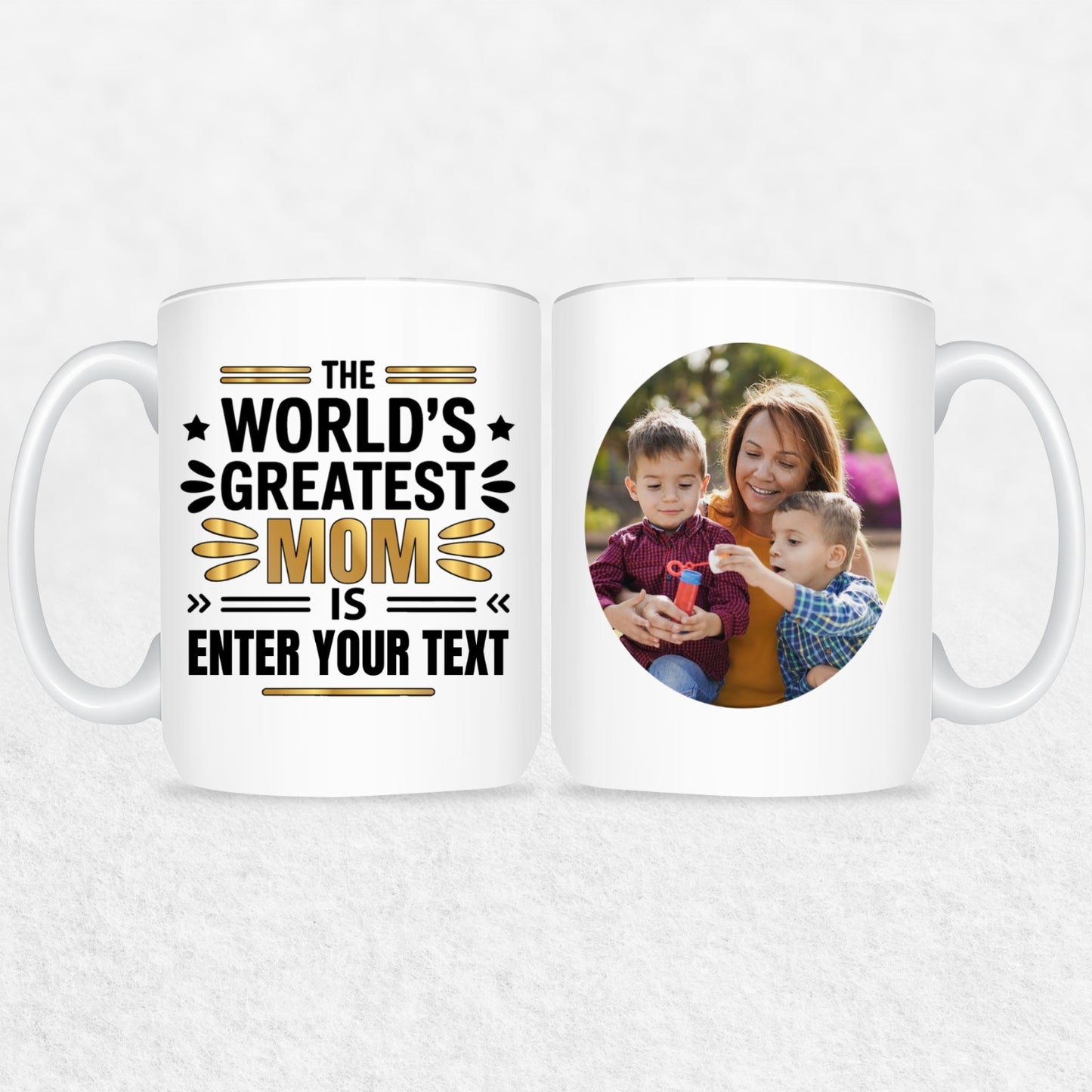 Gifts For Mom - The World's Greatest Mom Is - 2 Tone & White Mugs