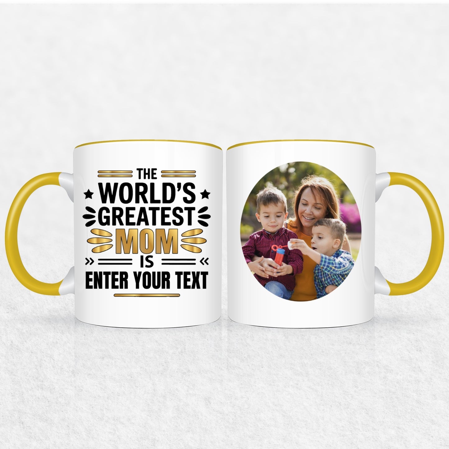 Gifts For Mom - The World's Greatest Mom Is - 2 Tone & White Mugs