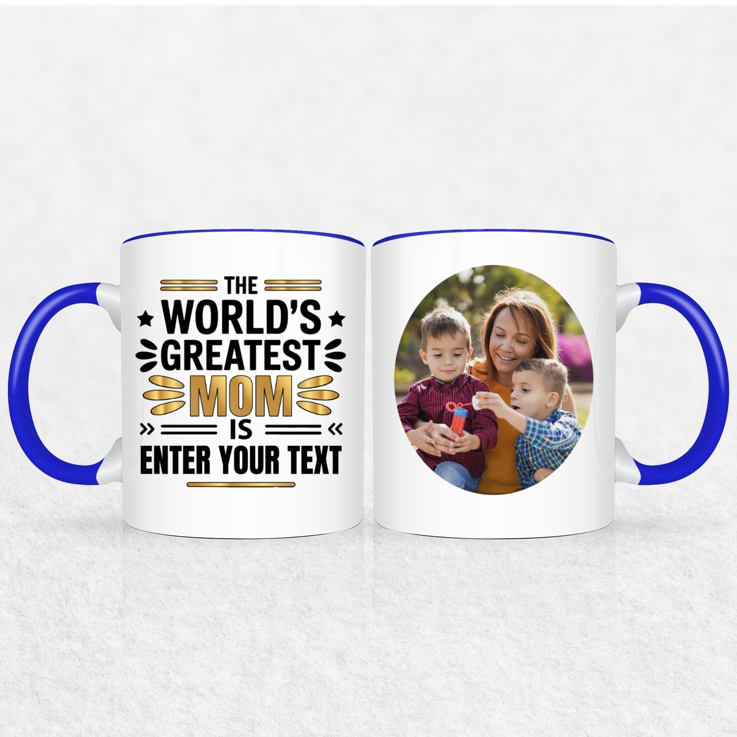 Gifts For Mom - The World's Greatest Mom Is - 2 Tone & White Mugs
