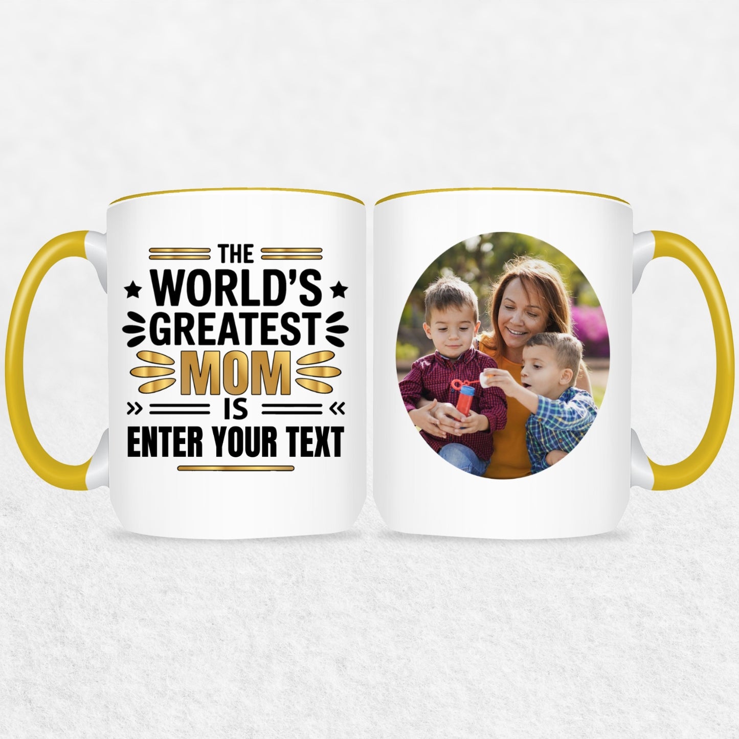 Gifts For Mom - The World's Greatest Mom Is - 2 Tone & White Mugs