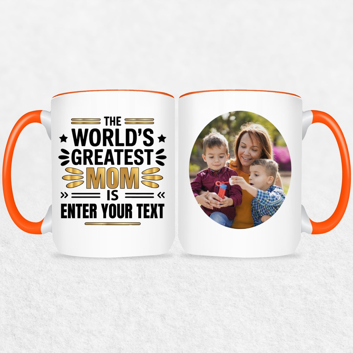 Gifts For Mom - The World's Greatest Mom Is - 2 Tone & White Mugs