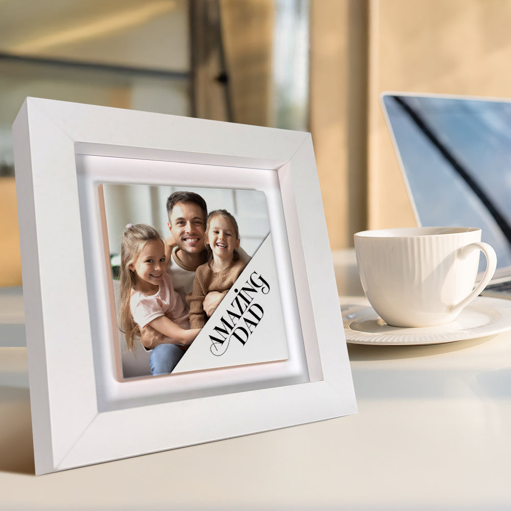 Gifts For Dad – Amazing Dad Photo Keepsake Framed Ceramic Tiles