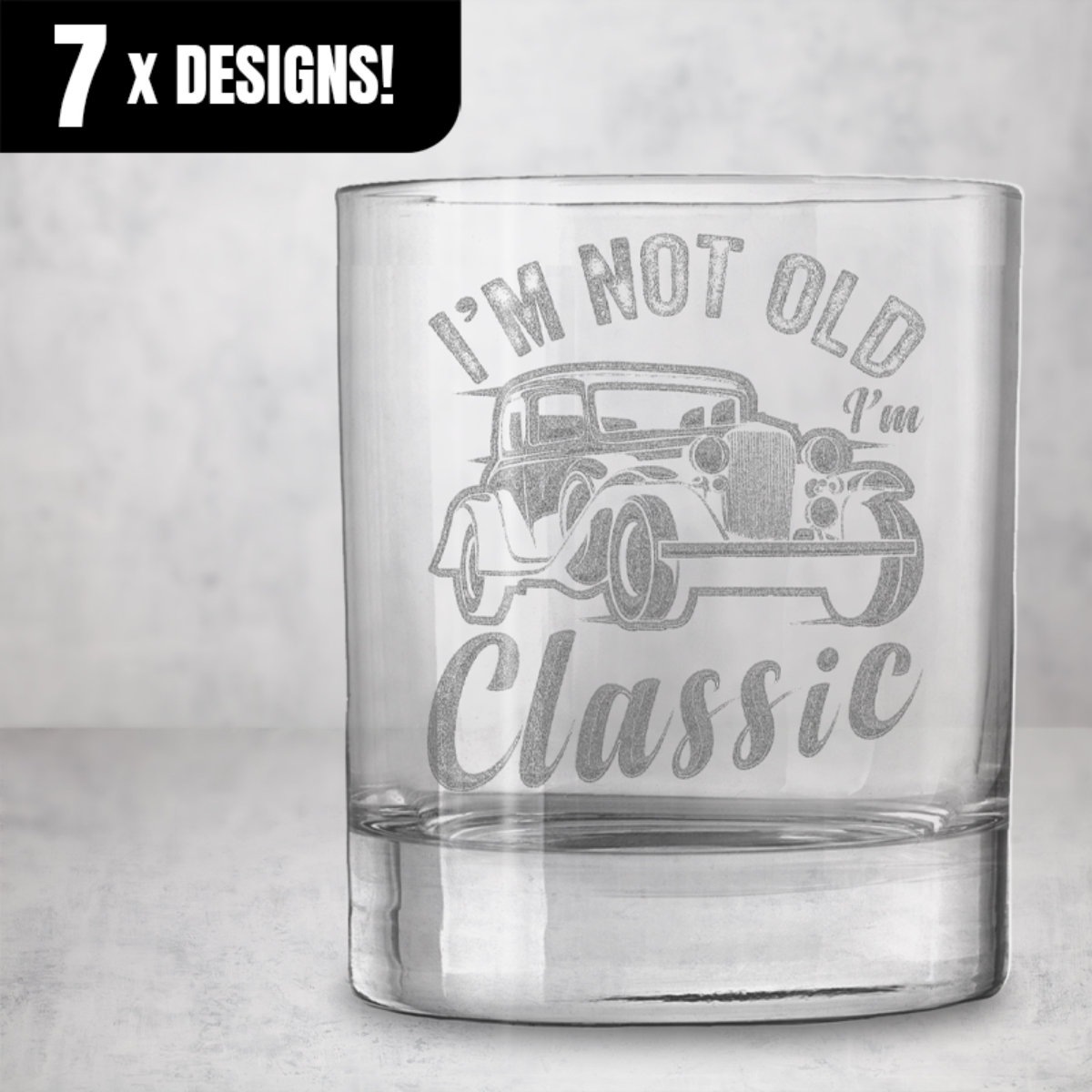 Custom Whiskey Glass Gift For Grandpa - 7 Designs