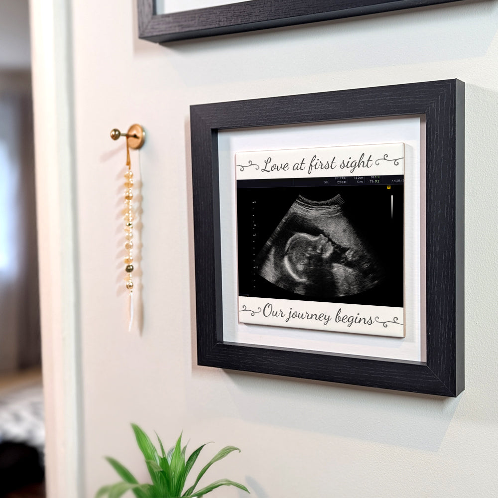 Baby Scan Gift – Love at First Sight Personalized Framed Ceramic Tile