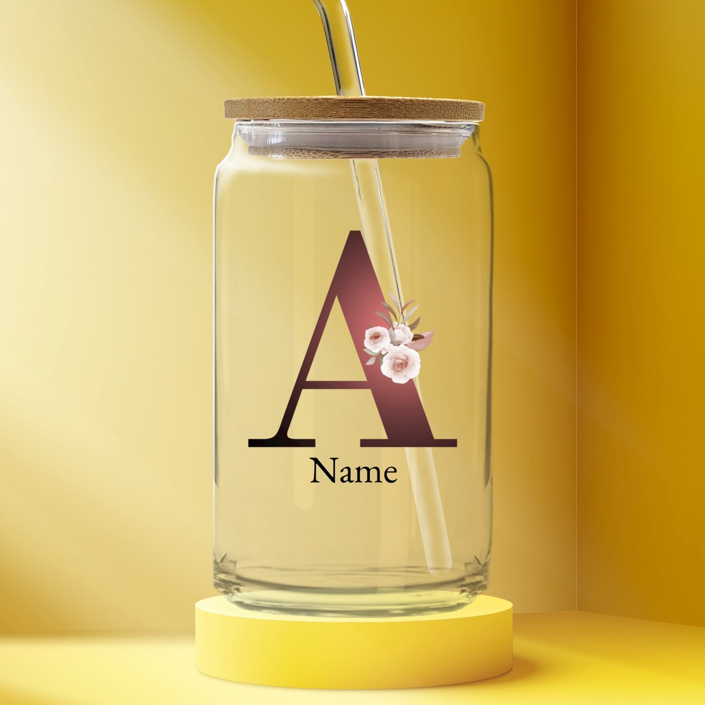 Personalized Glass Tumbler Gift For Her Add Monogram & Name - 4 Styles
