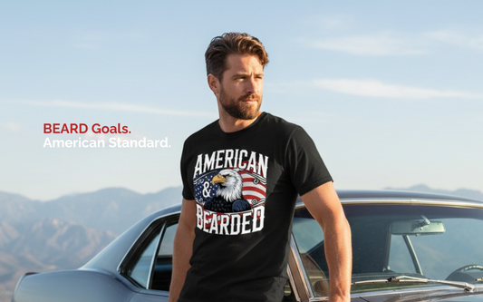 A Shirt To Honor That Legendary Beard: Why This American & Bearded Graphic Tee For Men Makes a Perfect Christmas Gift