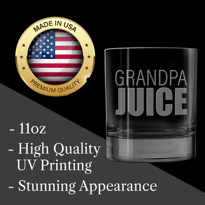 Grandpa Juice Laser Engraved Whiskey Tumbler