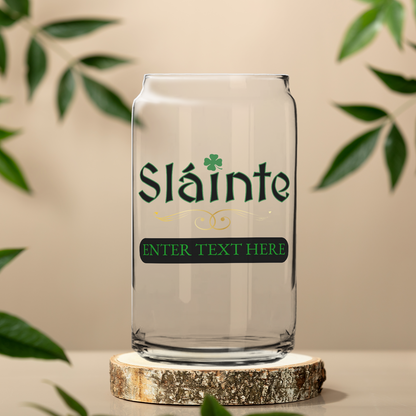 Slainte St Patrick's Day Sculptured Drinking Glass