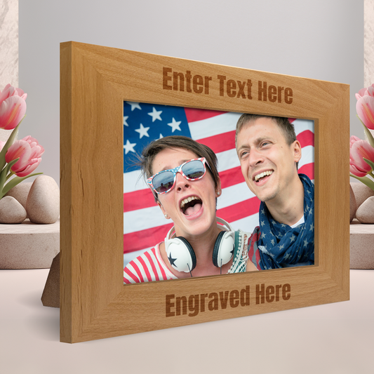 Personalized Landscape Red Alder Picture Frame 10 x 8