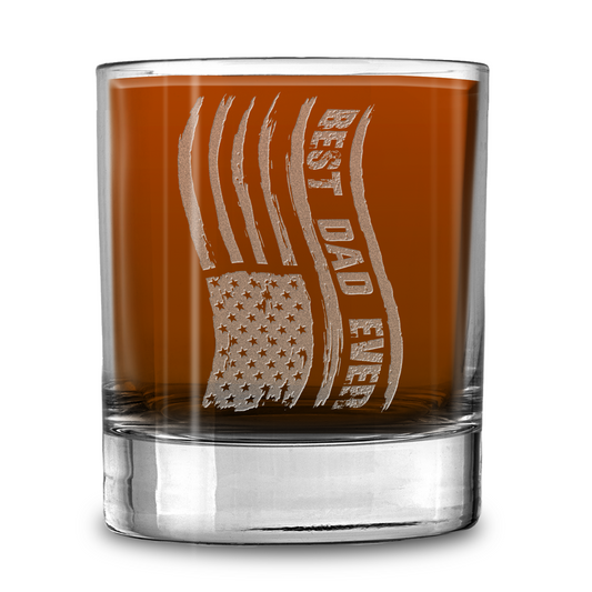 Best Dad Ever Flask Laser Engraved Whiskey Tumbler