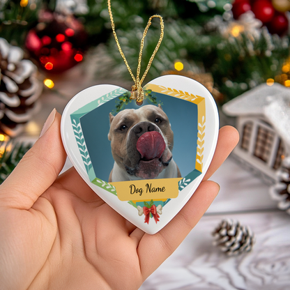 Pet Christmas Heart Hanging Ornament 006