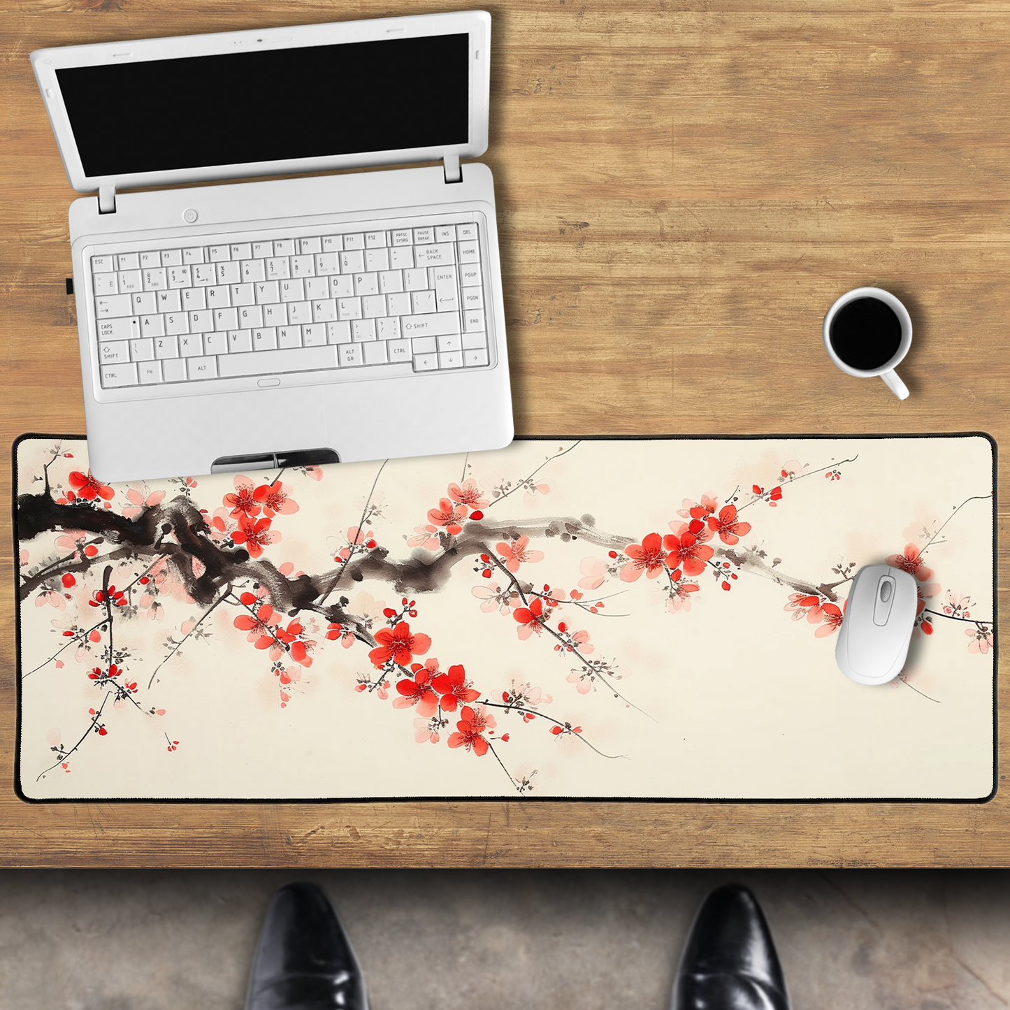 Japanese Red Blossom Gaming Mat