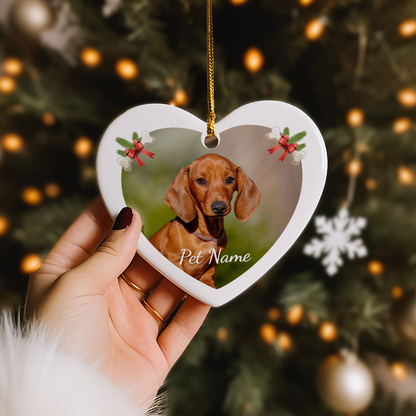 Pet Christmas Heart Hanging Ornament 004