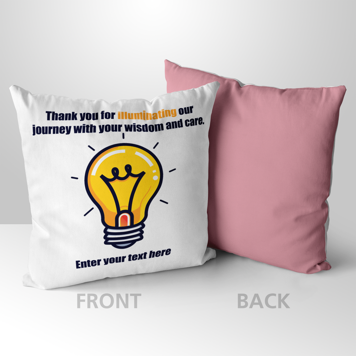 Thank You For Illuminating My Journey Personalized Teacher Pillow