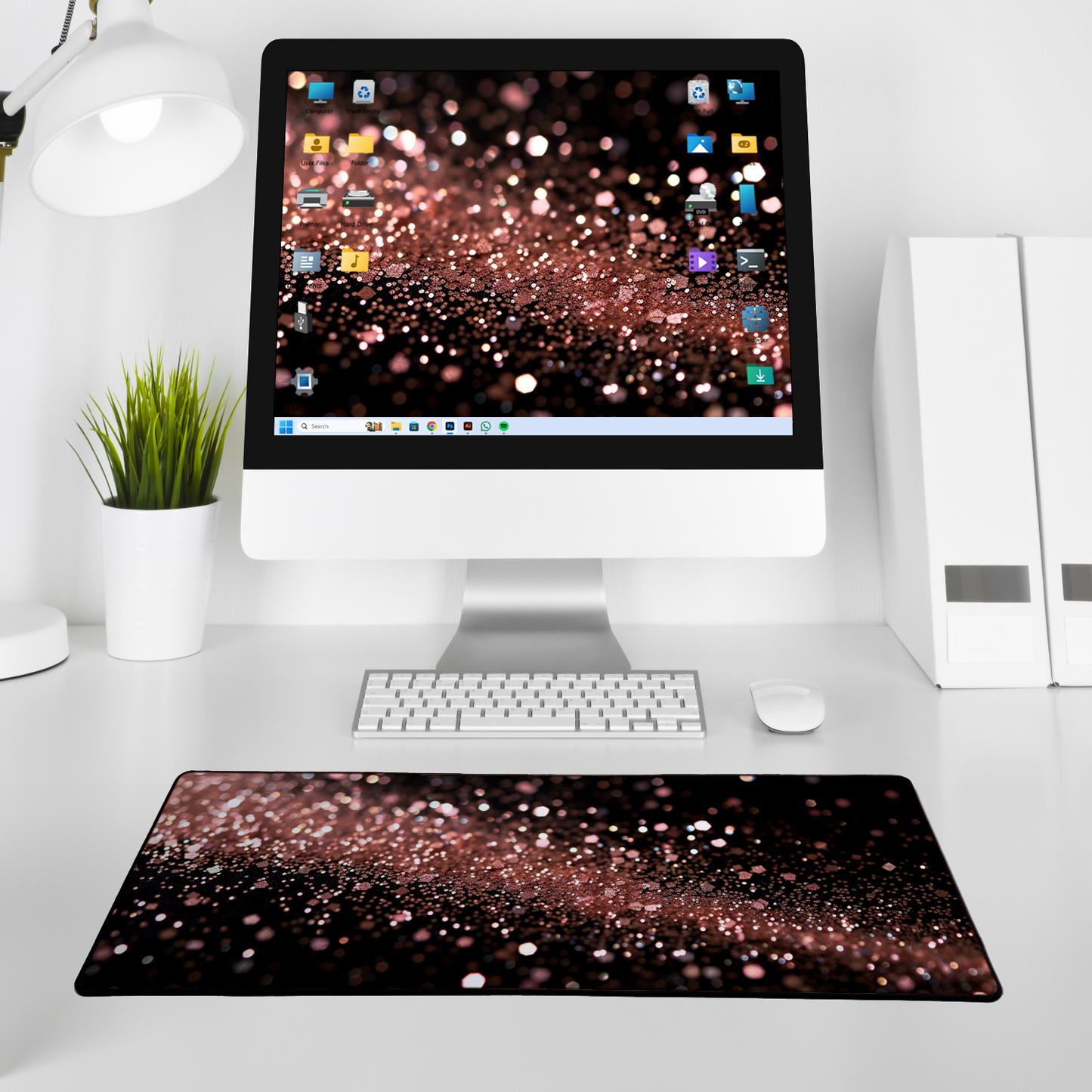 Rose Glitter Gaming Mat