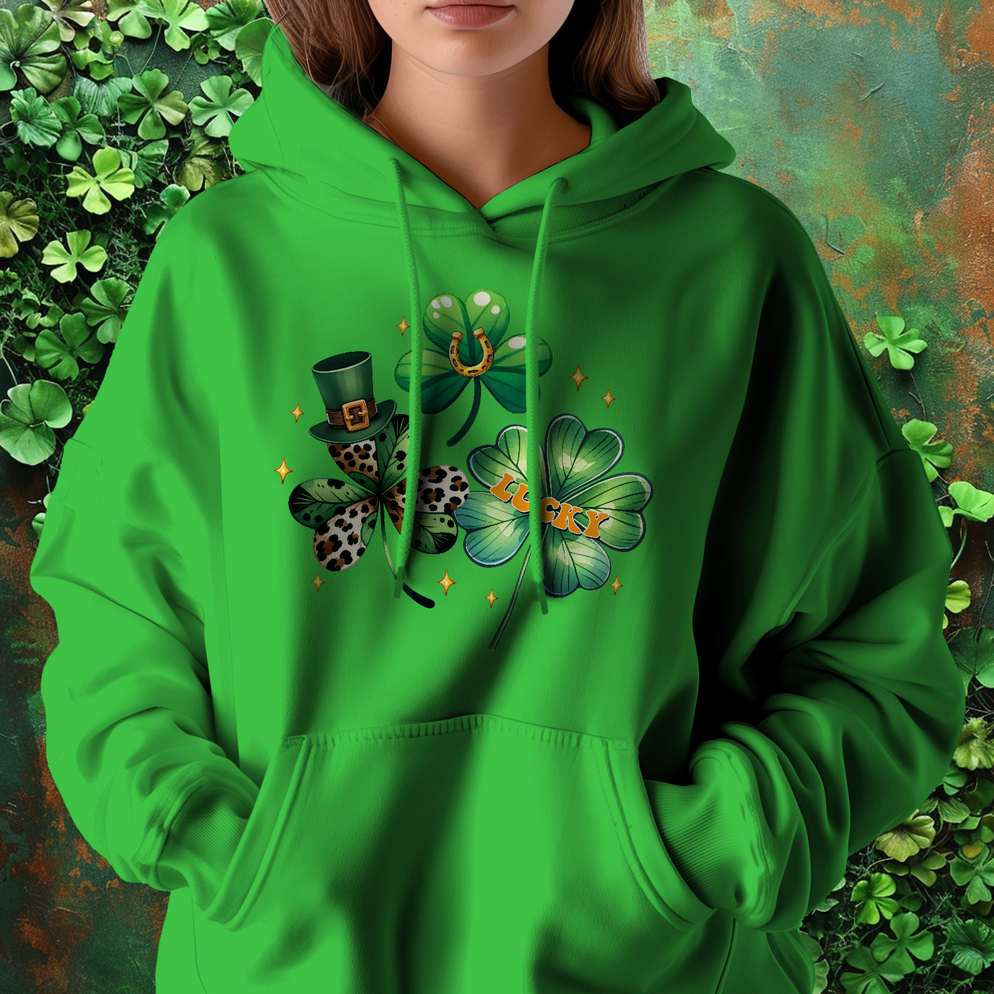 Lucky Clovers St Patrick's Day Hoodie