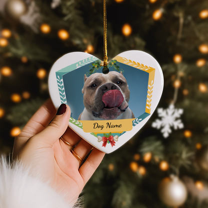 Pet Christmas Heart Hanging Ornament 006