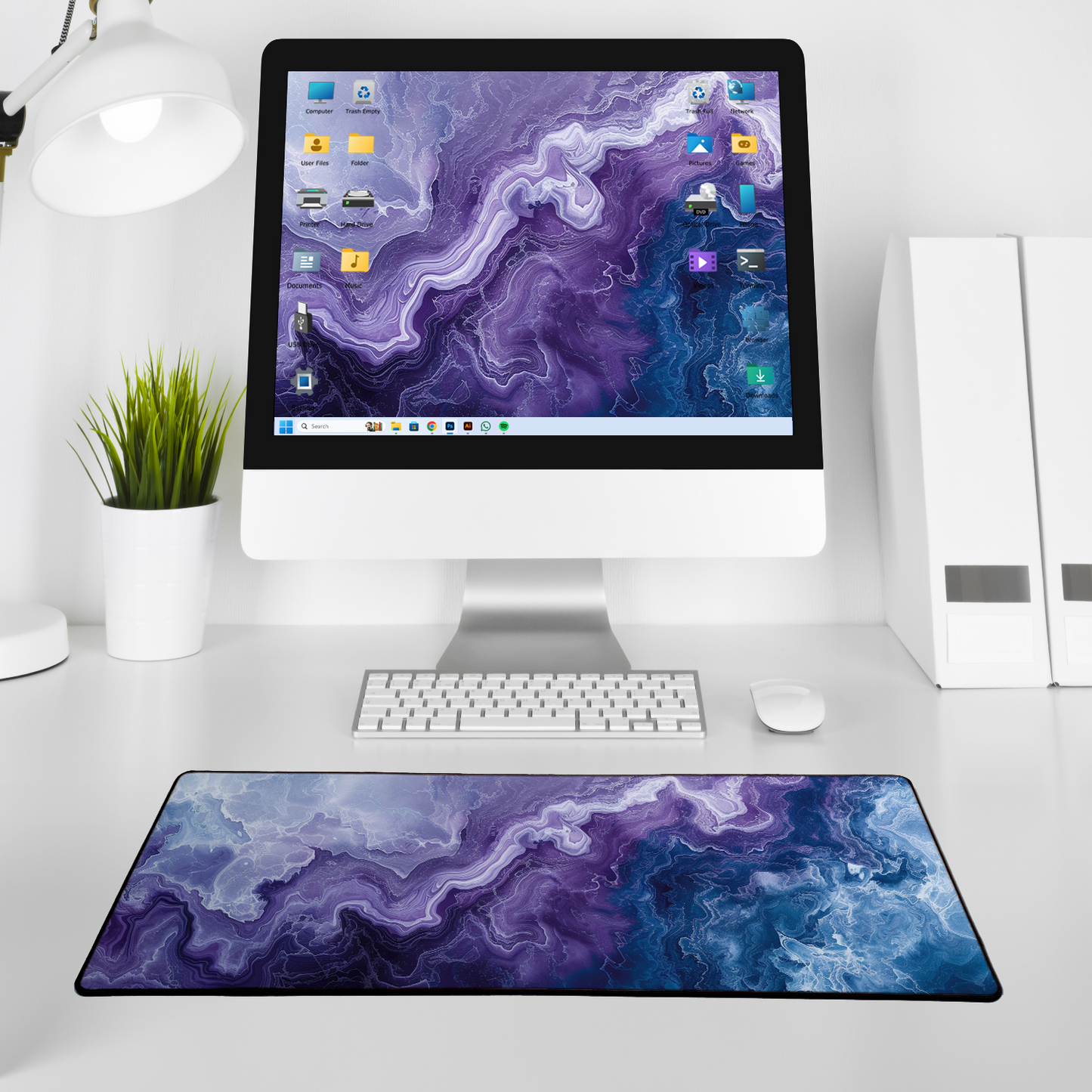 Blue & Purple Marble Gaming Mat