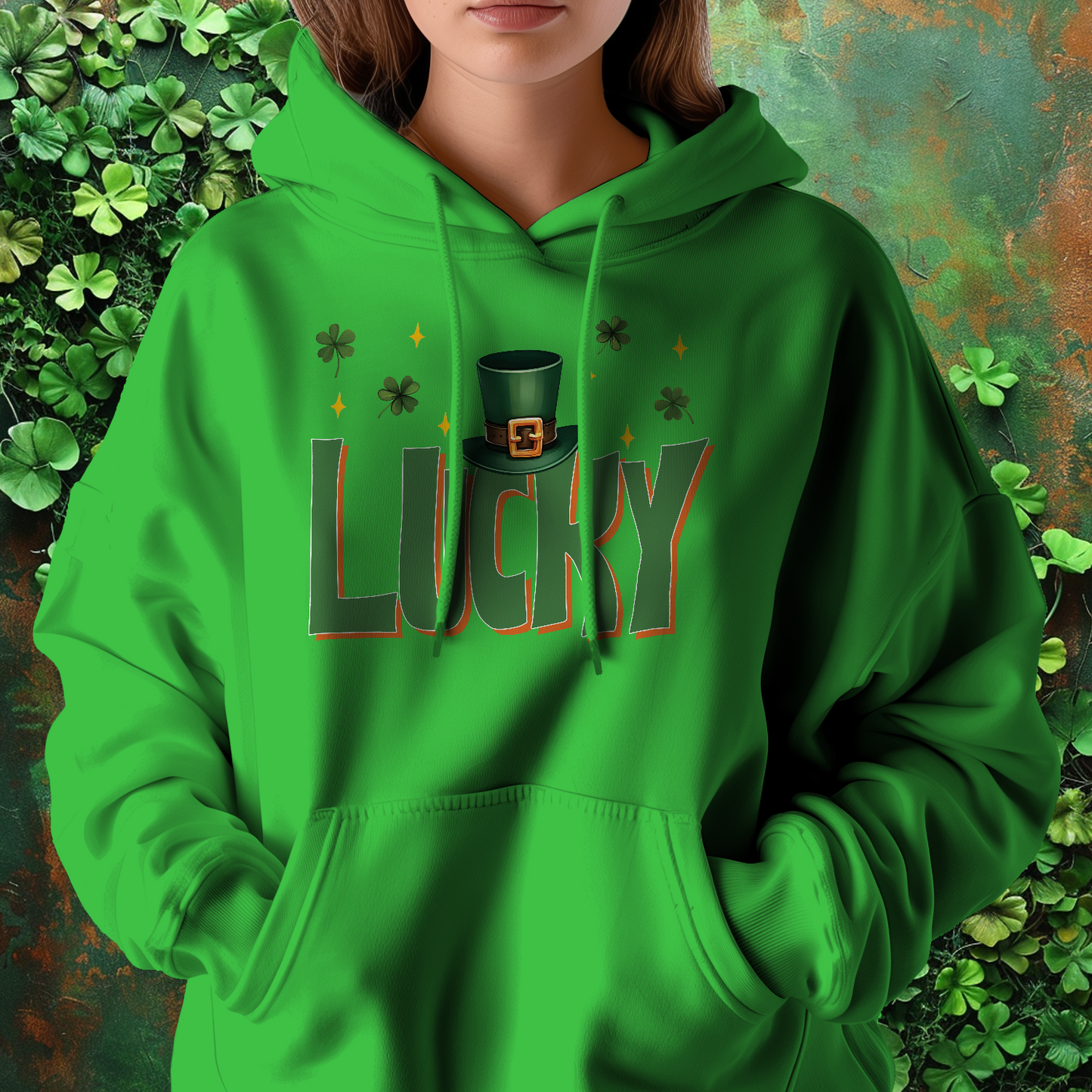 Lucky Hat St Patrick's Day Hoodie