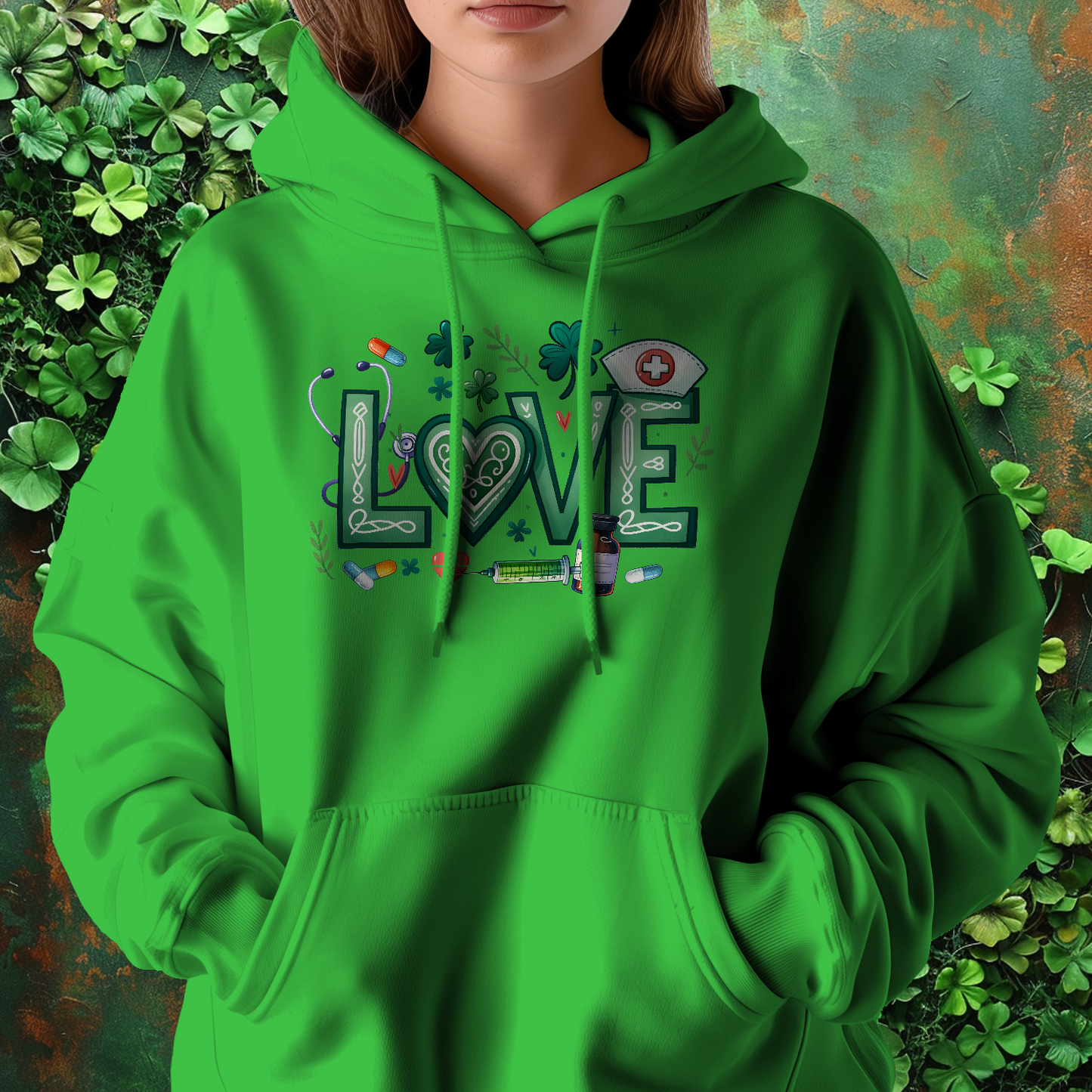 Love Medical St Patrick's Day Hoodie