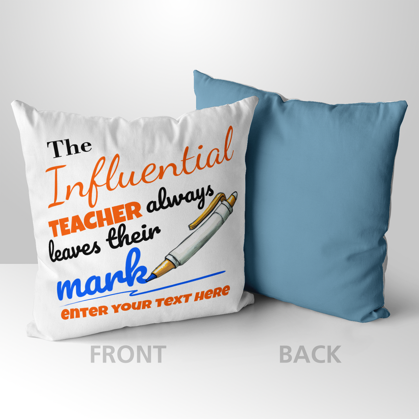 The Influential Teacher Personalized Pillow