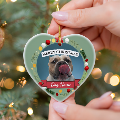 Pet Christmas Heart Hanging Ornament 003