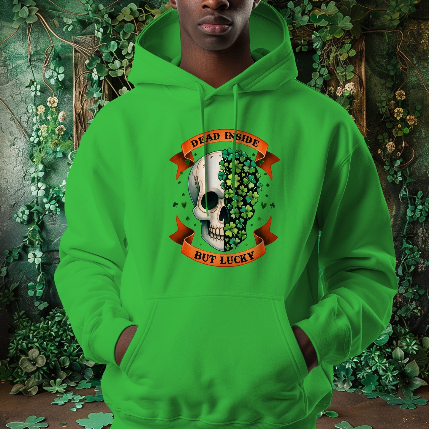 Dead Inside But Lucky St Patrick's Day Hoodie