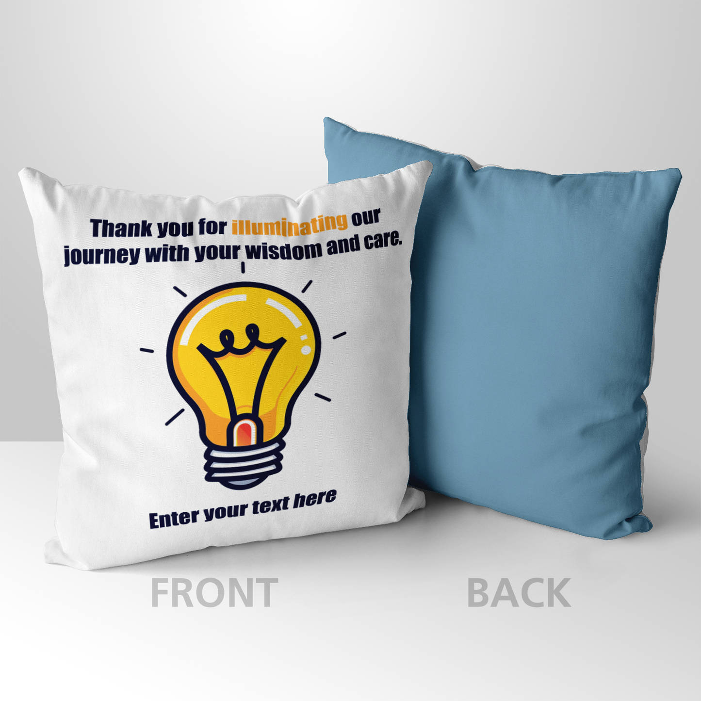 Thank You For Illuminating My Journey Personalized Teacher Pillow