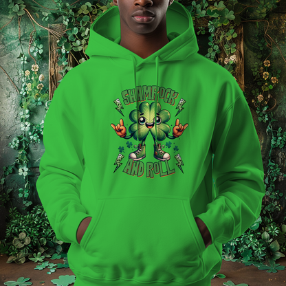 Shamrock and Roll St Patrick's Day Hoodie