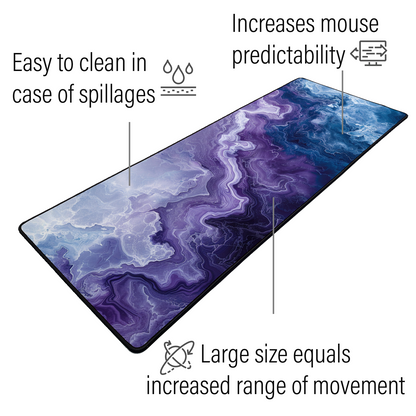 Blue & Purple Marble Gaming Mat