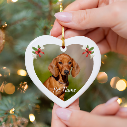 Pet Christmas Heart Hanging Ornament 004