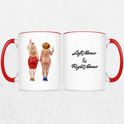 Gifts For Friends Or Sisters - Curvy Besties Personalized Mugs