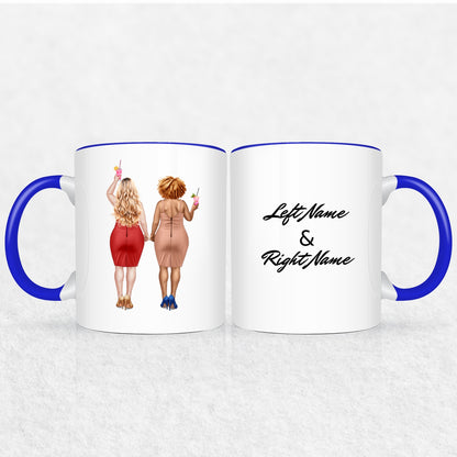 Gifts For Friends Or Sisters - Curvy Besties Personalized Mugs