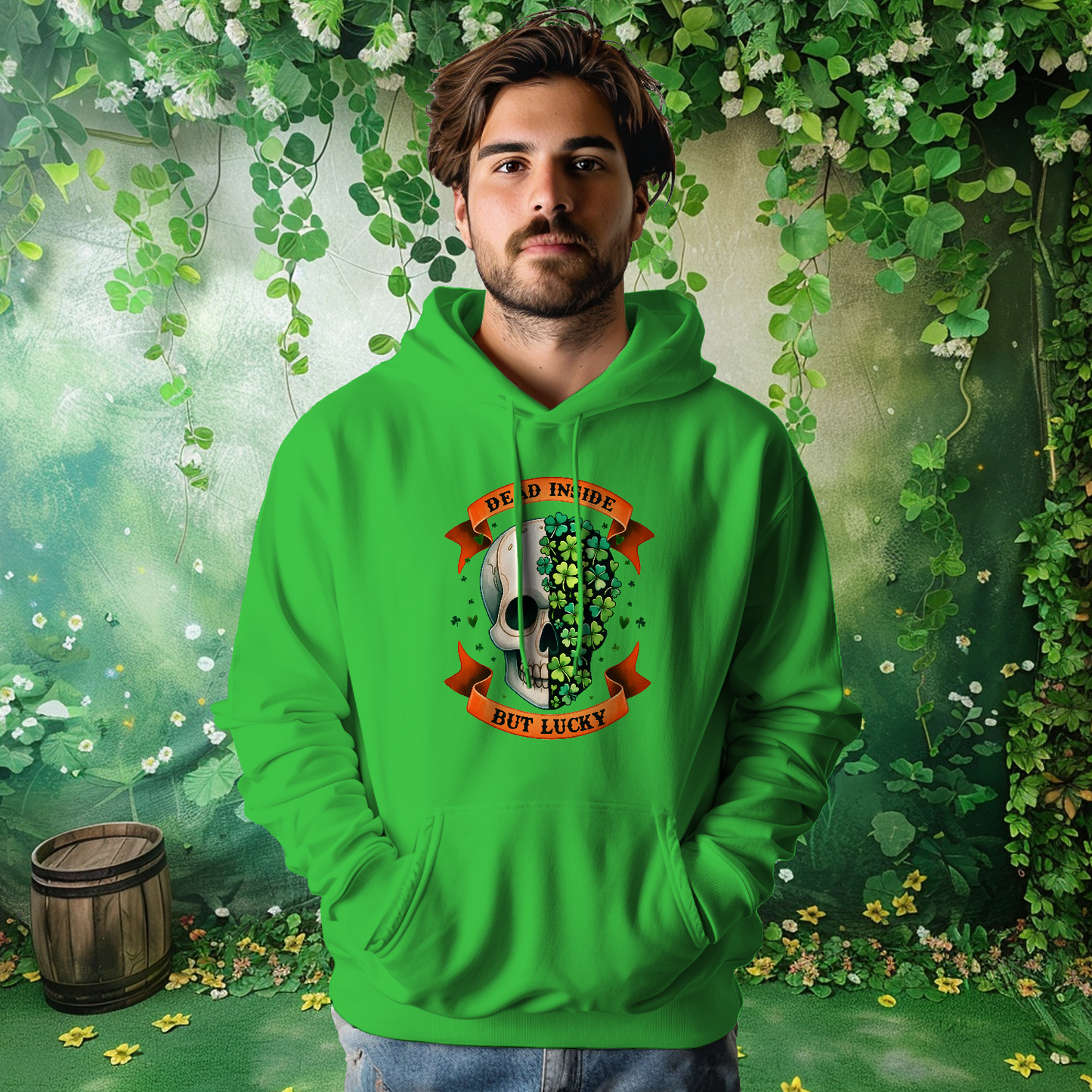 Dead Inside But Lucky St Patrick's Day Hoodie