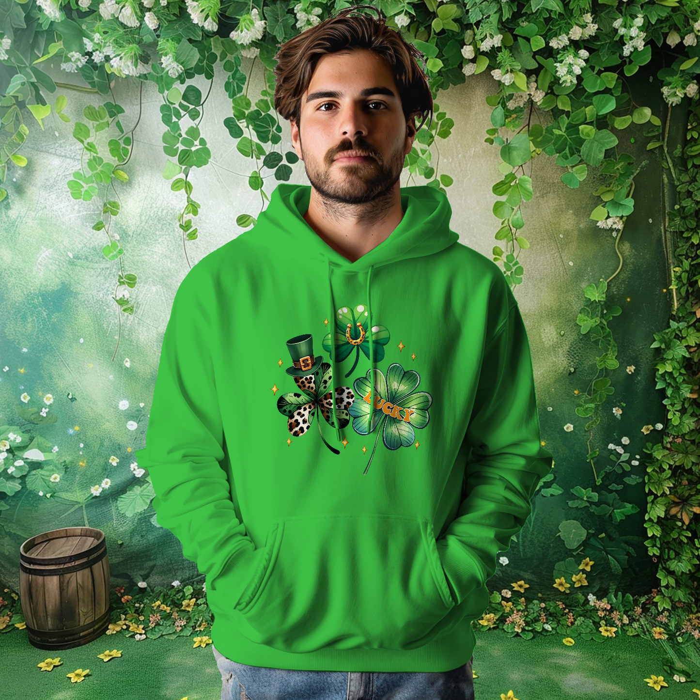 Lucky Clovers St Patrick's Day Hoodie