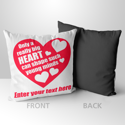 Only A Really Big Heart Personalized Teacher Pillow