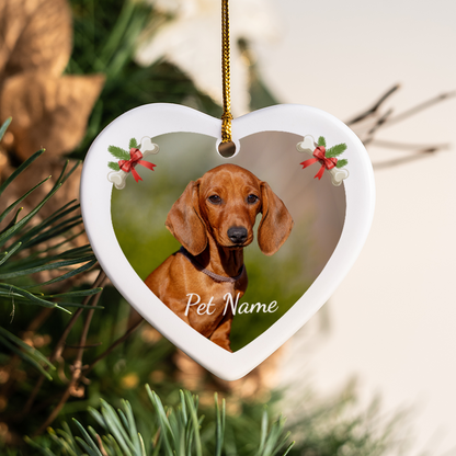 Pet Christmas Heart Hanging Ornament 004