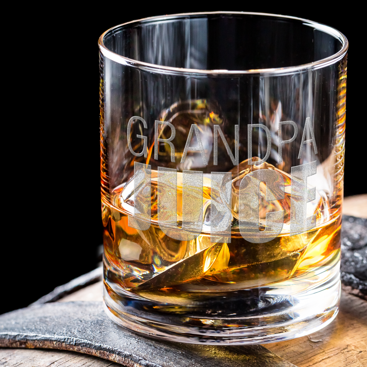 Grandpa Juice Laser Engraved Whiskey Tumbler