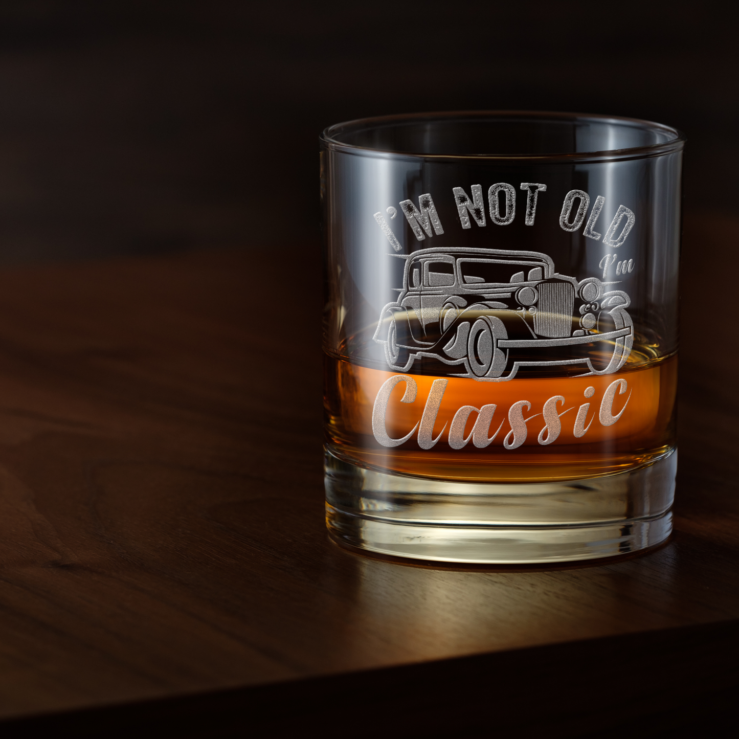 I'm Not Old I'm Classic Laser Engraved Whiskey Tumbler