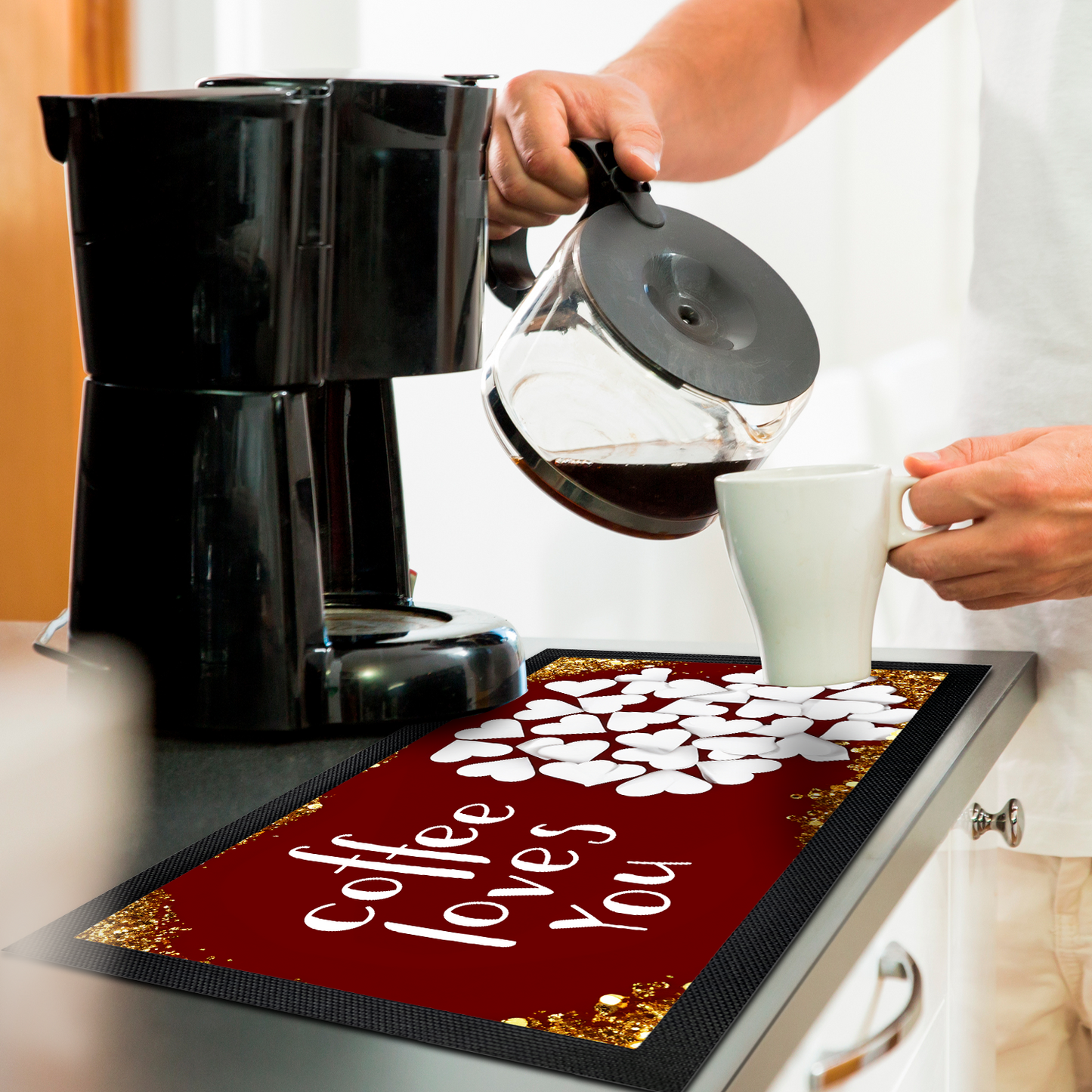 Coffee Loves Your Coffee Mat