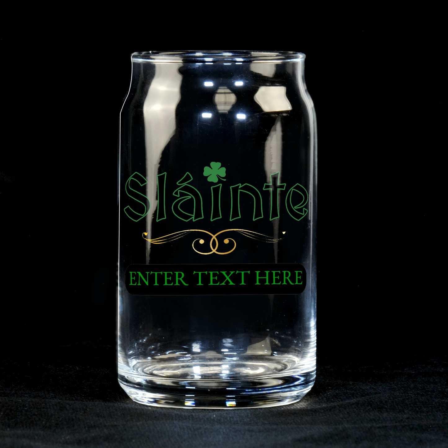 Slainte St Patrick's Day Sculptured Drinking Glass