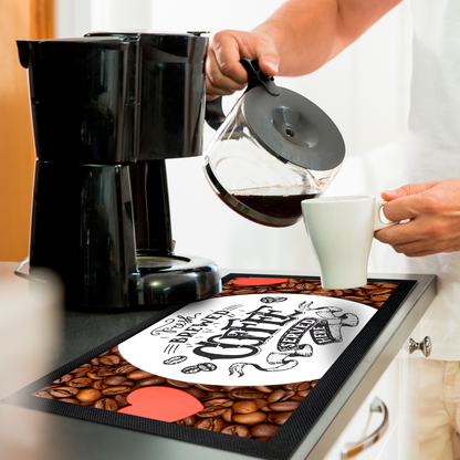 Fresh Brewed Coffee Served Here Coffee Mat