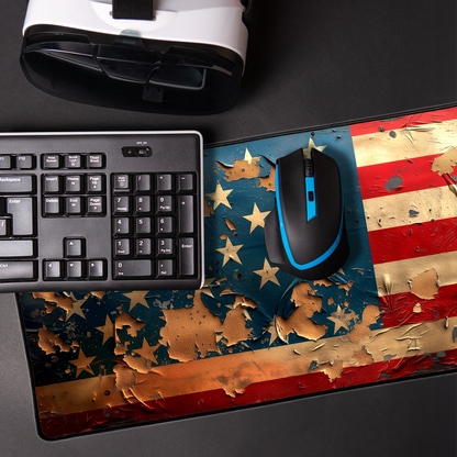 Distressed Star Spangled Banner Gaming Mat