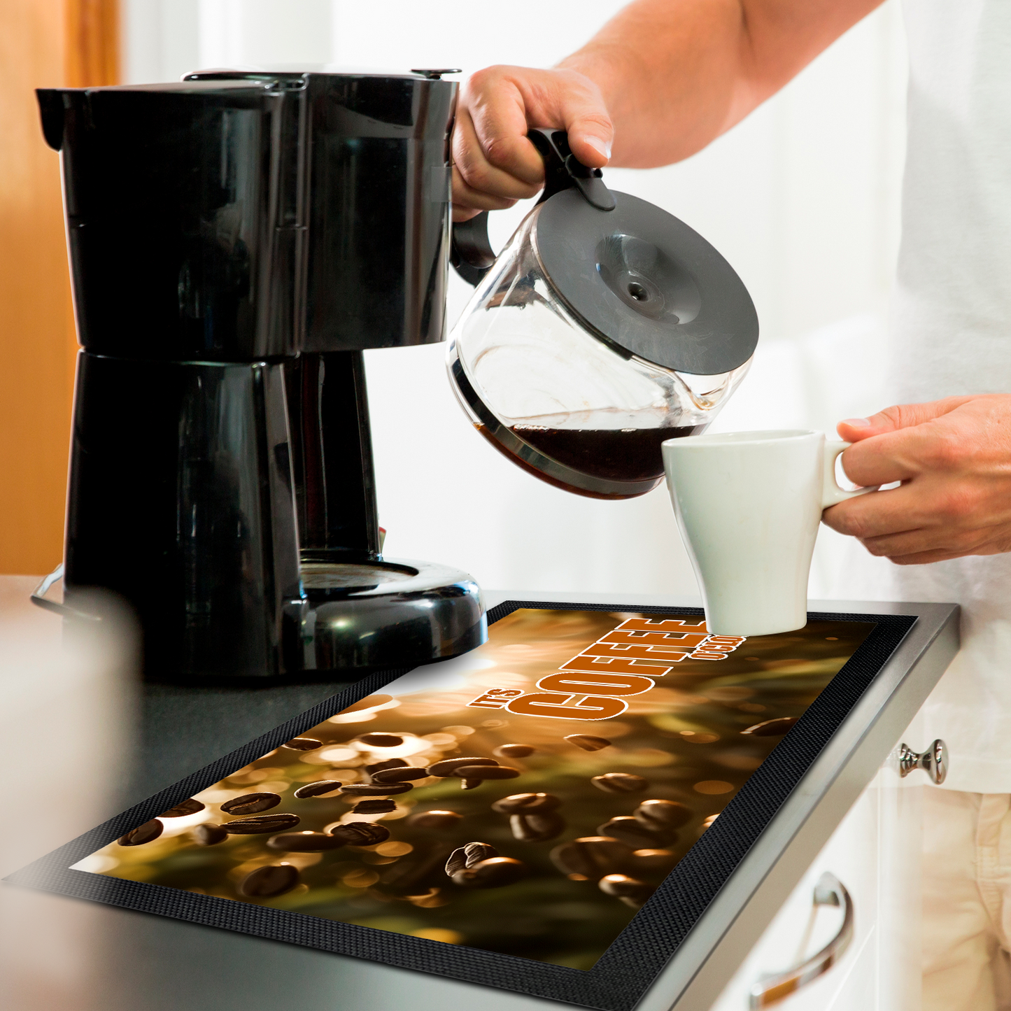 It's Coffee O'clock Coffee Mat