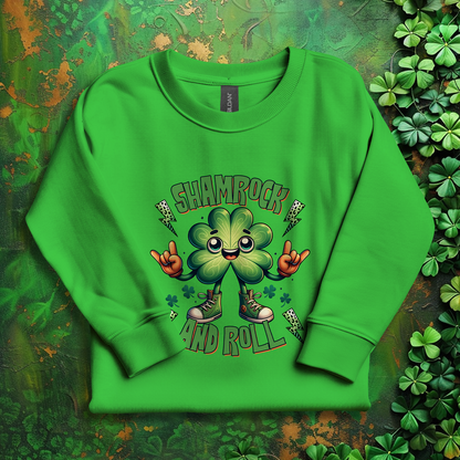 Shamrock and Roll St Patrick's Day Sweatshirt