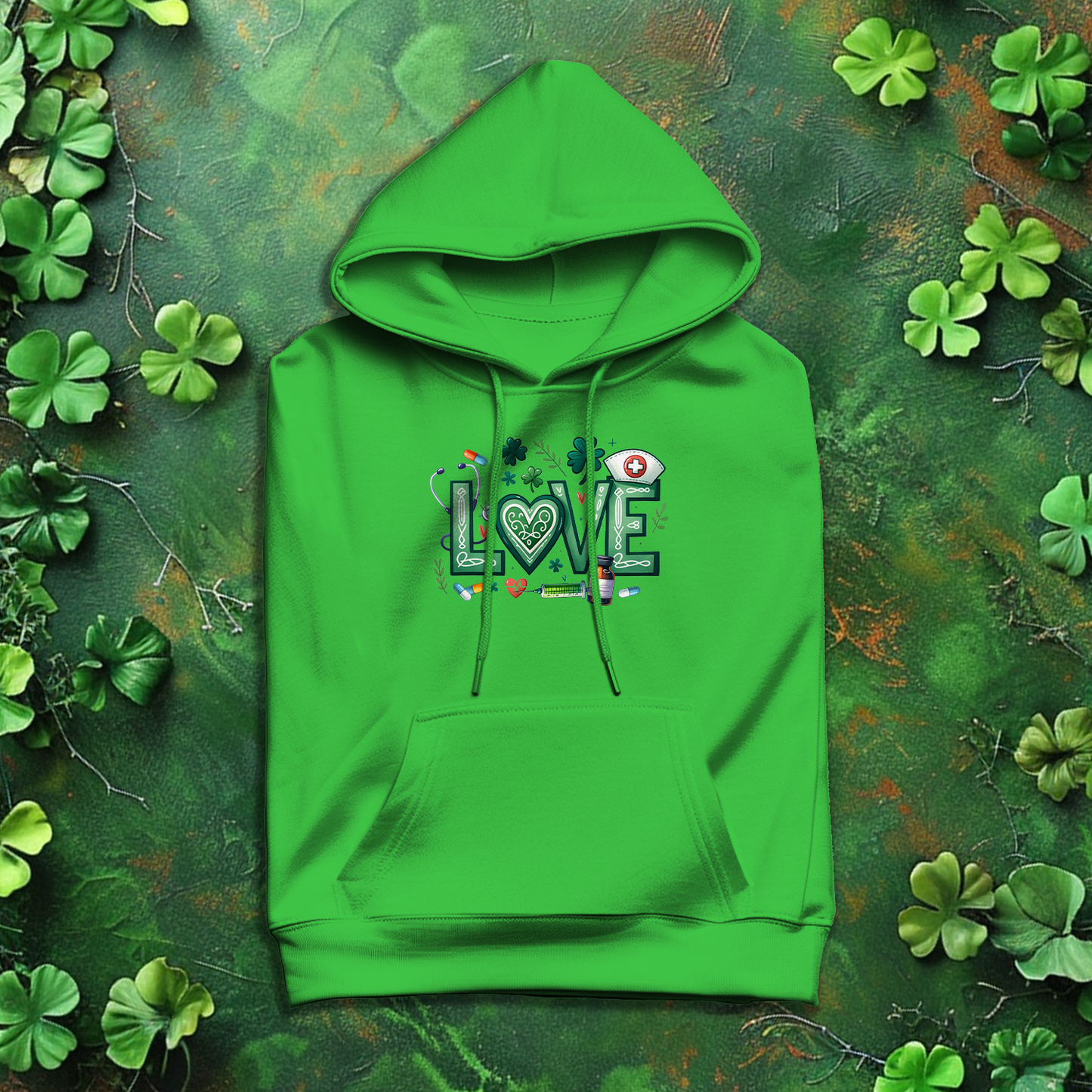 Love Medical St Patrick's Day Hoodie