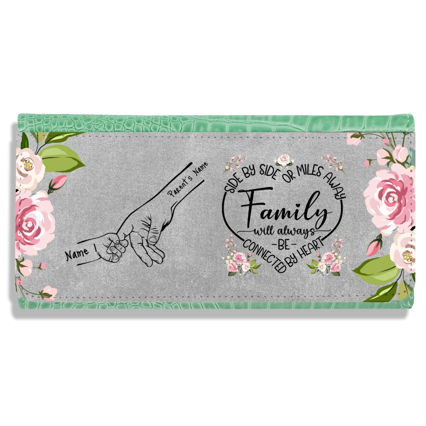 Gifts For Moms & Family - Family Hands Personalized Faux Crocodile Purse
