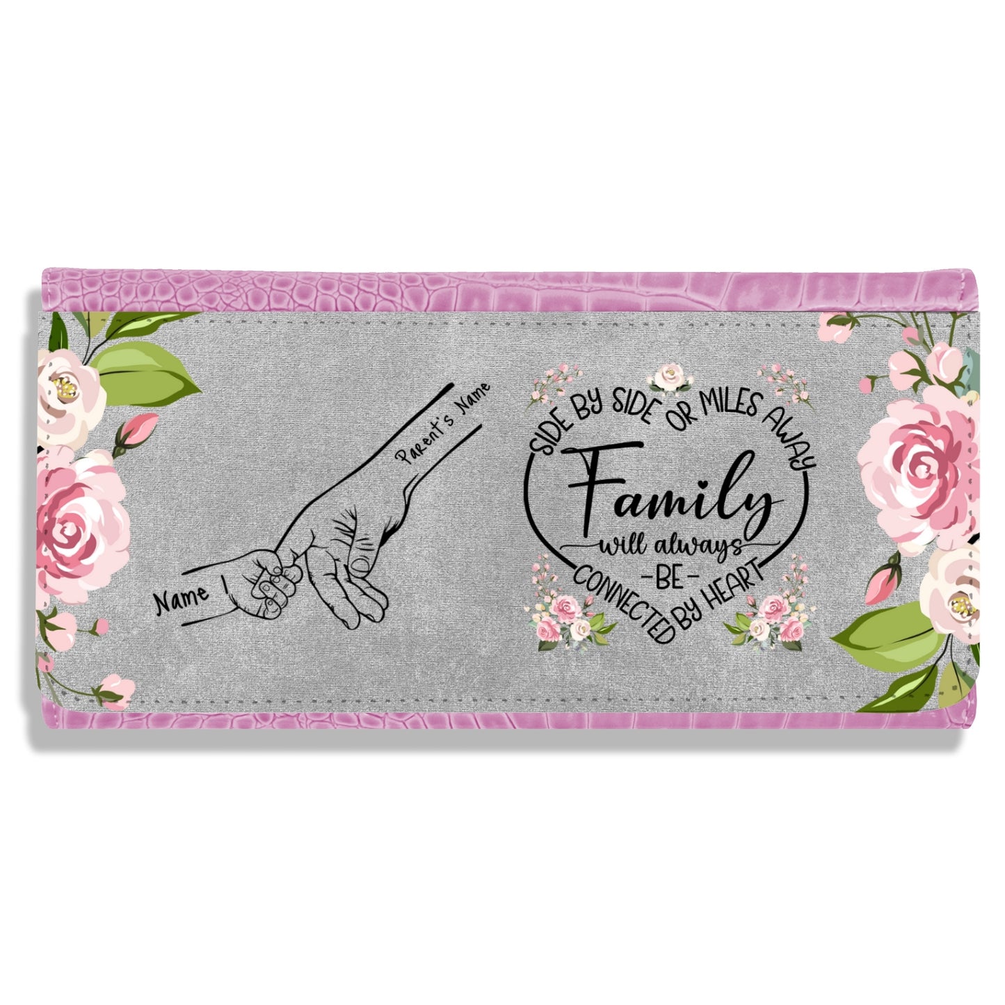 Gifts For Moms & Family - Family Hands Personalized Faux Crocodile Purse