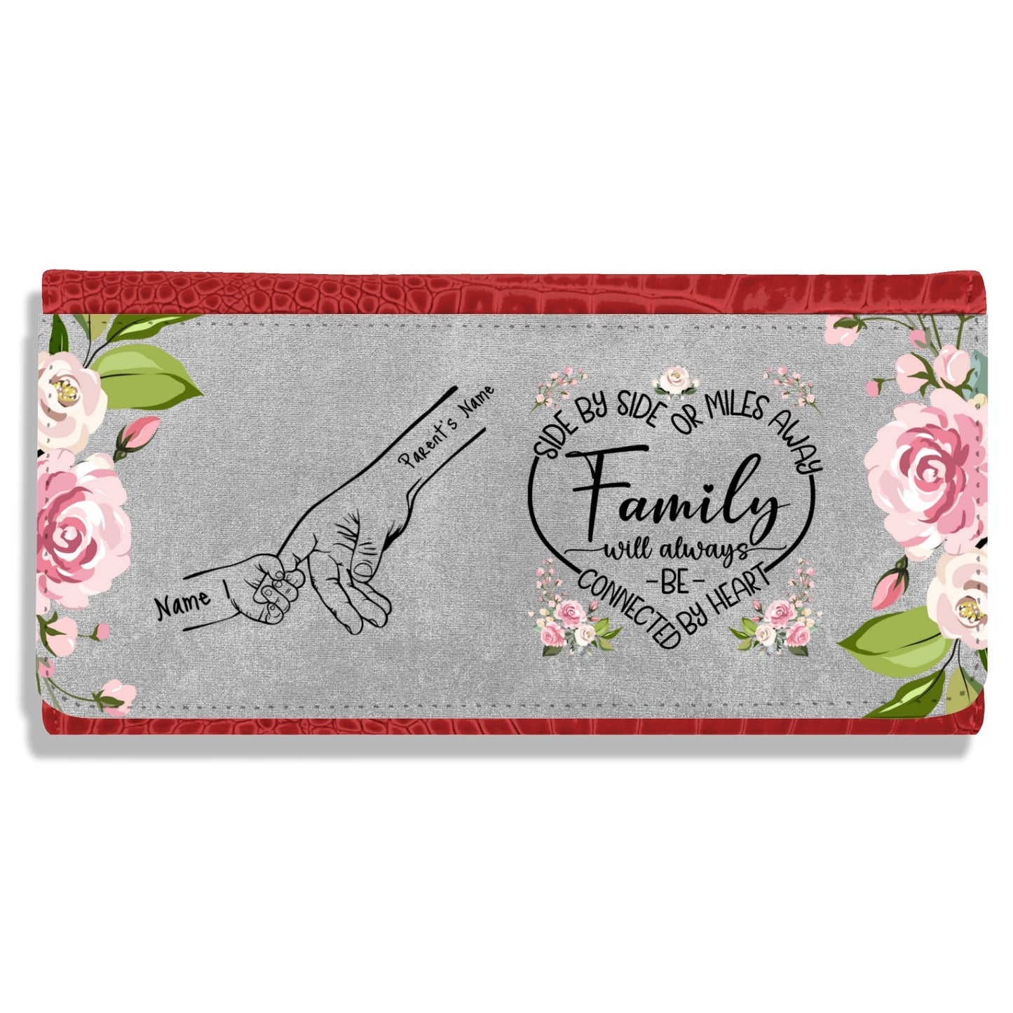 Gifts For Moms & Family - Family Hands Personalized Faux Crocodile Purse